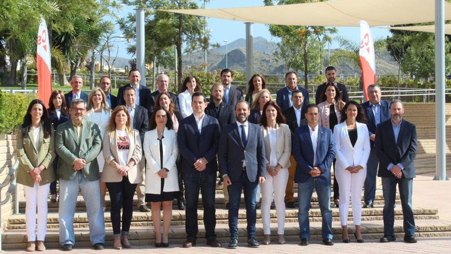 Foto de familia de la candidatura de Ciudadanos para Málaga capital.