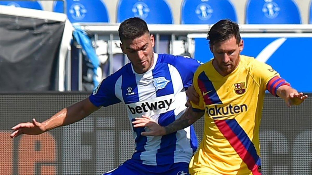 Leo Messi, en el partido contra el Alavés