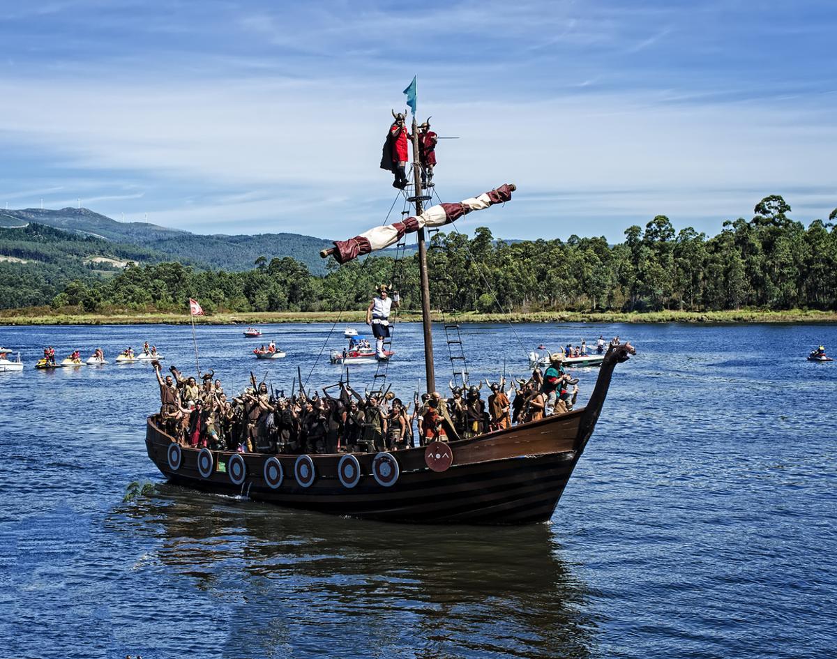 Vikingos en Catoira.