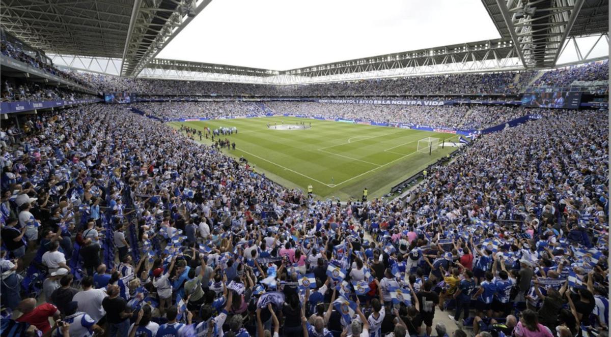 Una imagen panorámica del RCDE Stadium, que albergará este sábado el Espanyol-Madrid. Una imagen panorámica del RCDE Stadium, que albergará este sábado el Espanyol-Madrid.
