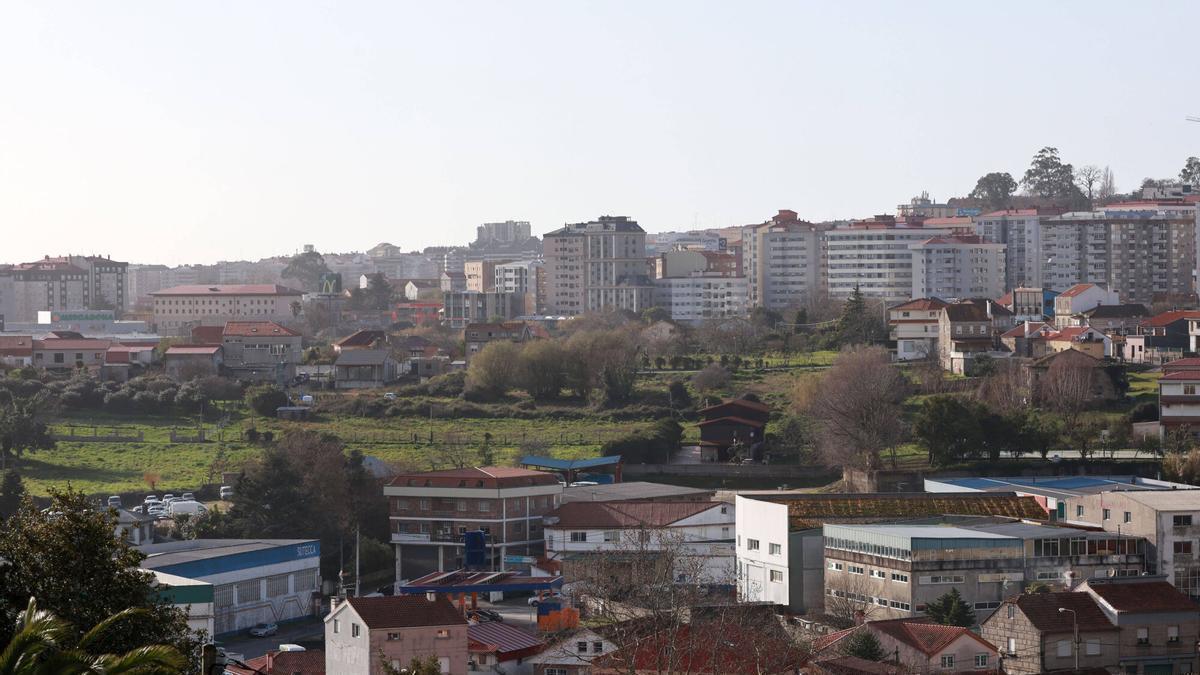 Vista de parte de los terrenos de Lavadores en los que la Xunta quiere actuar.