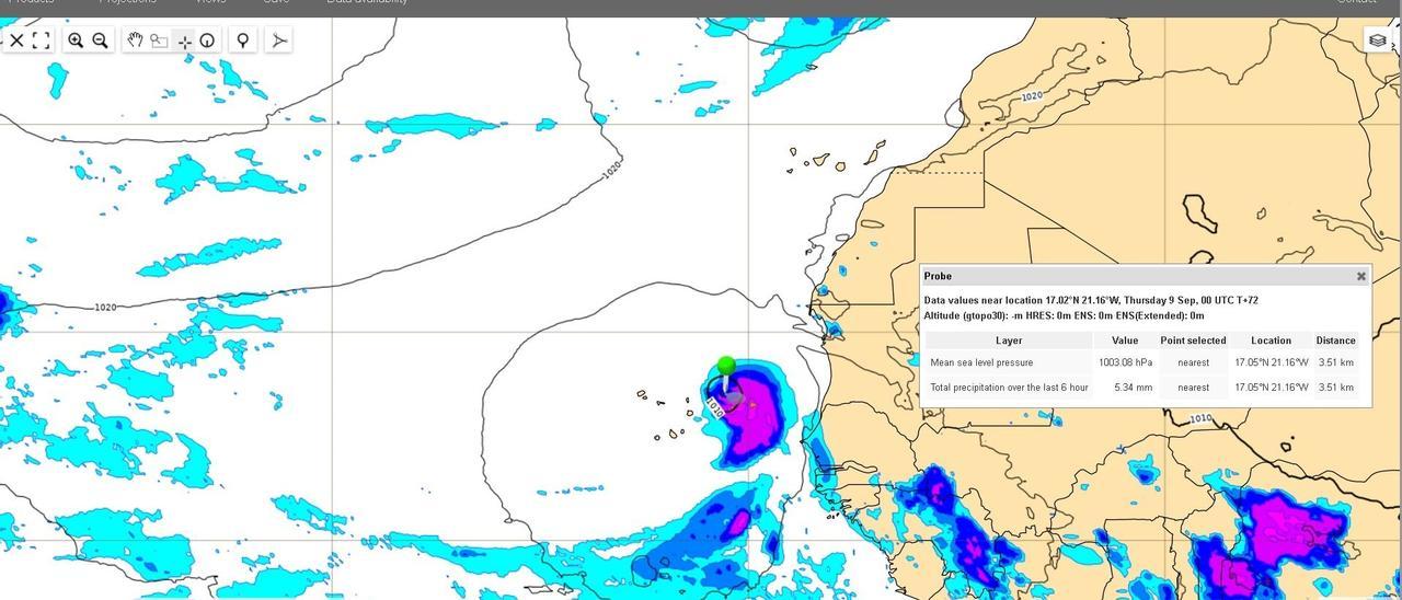 Proyección del ciclo tropical que se está gestando en Cabo Verde