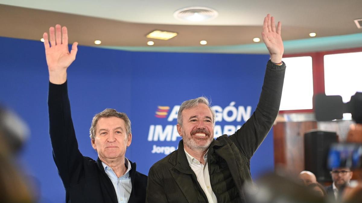 Azcón y Feijóo cierran la campaña en Zaragoza
