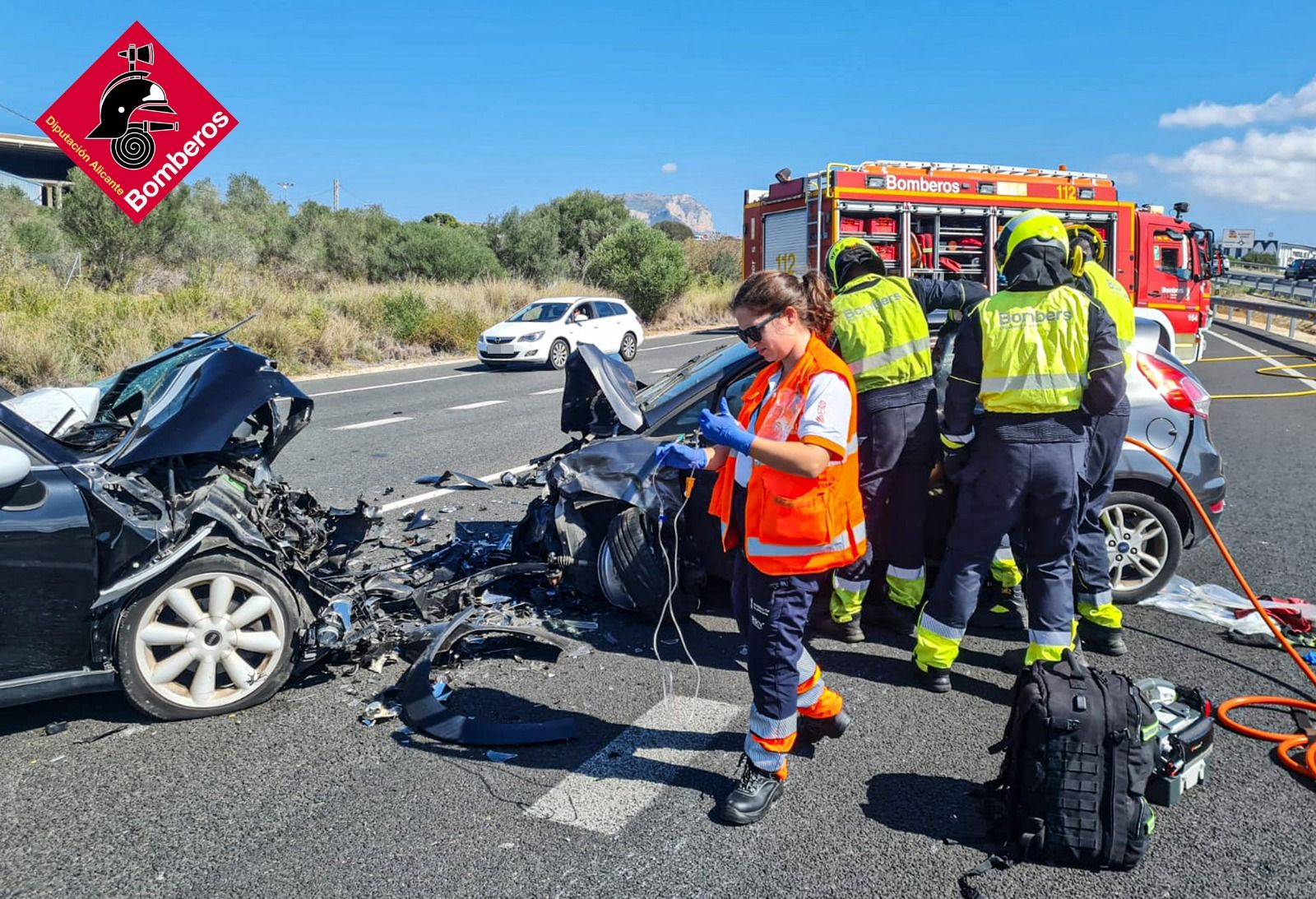 Así ha sido el grave accidente en la N-332 en Ondara que ha dejado tres heridos (imágenes)