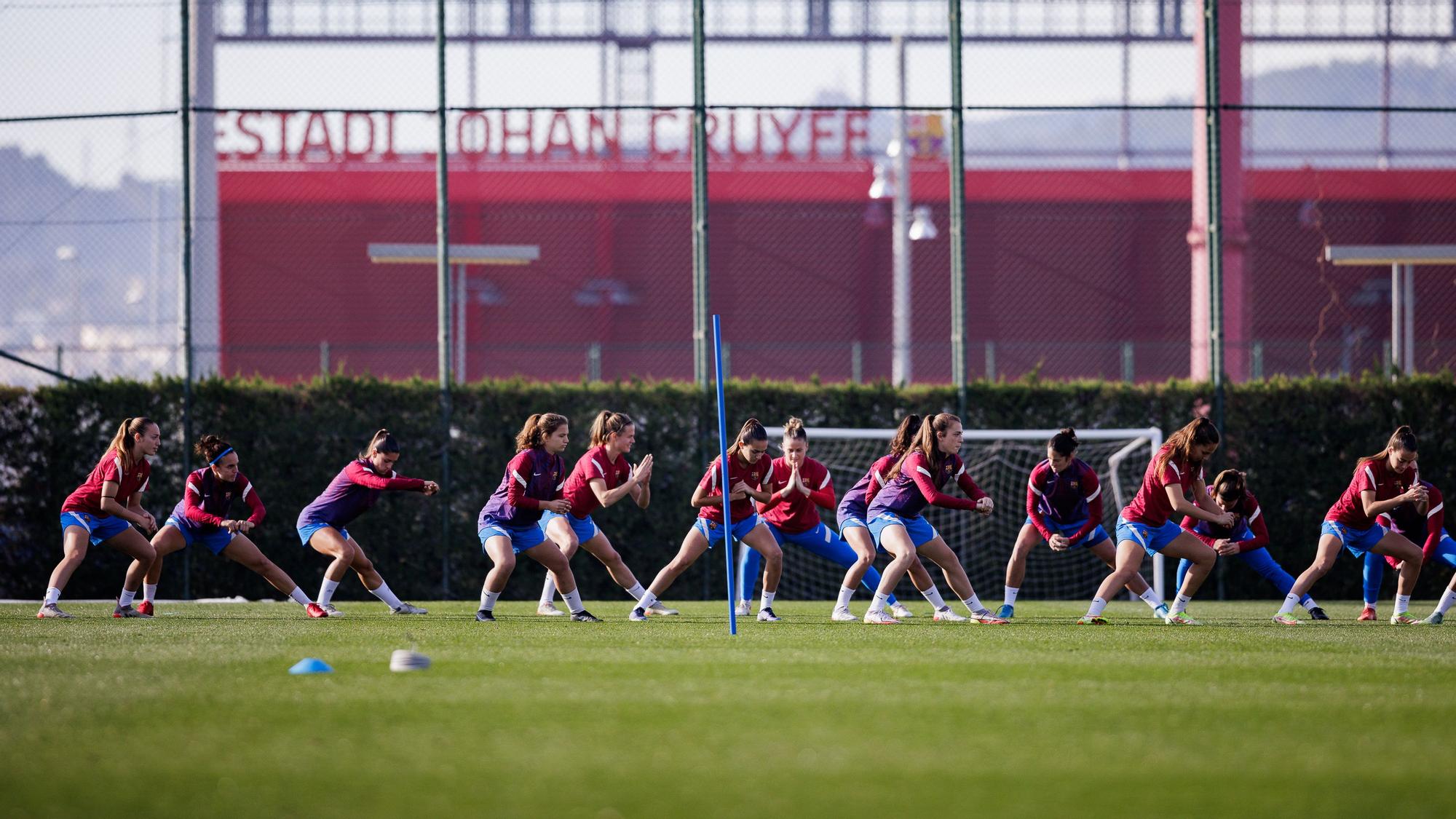 FC Barcelona femenino entrenando tras las Navidades