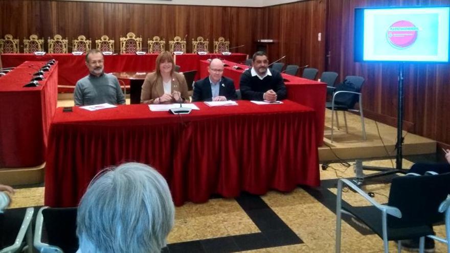 Casellas, Lladó, Amiel i Castellón a la presentació del PAM.