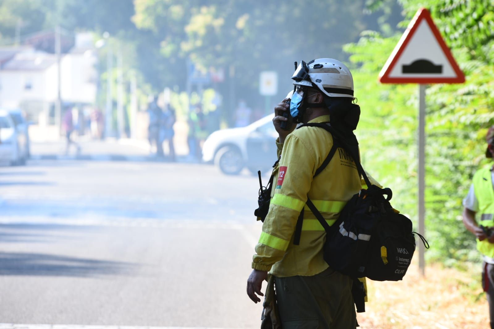 Incendio forestal en la barriada de Trassierra