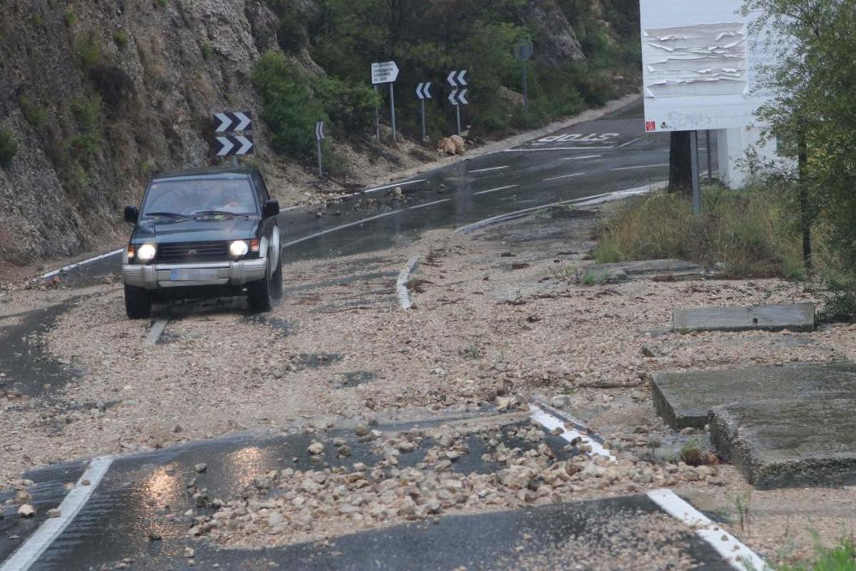 Destrozos en El Comtat por el temporal