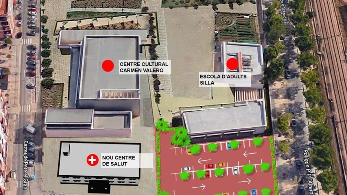 Espacio reservado en Silla para el nuevo centro de salud.