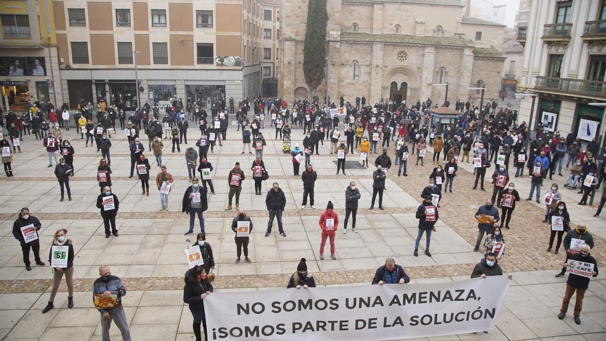 Concentración de la hostelería en Zamora.