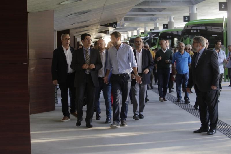 El presidente del Cabildo de Tenerife, Pedro Martín, y el director insular de Movilidad, José Alberto León, asisten a la inauguración de la estación de guaguas de Puerto de la Cruz | 22/11/2019 | Fotógrafo: Delia Padrón