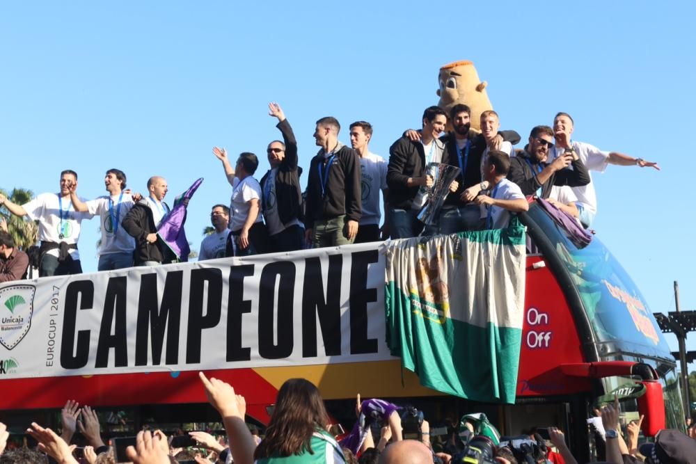 Málaga se lanza la calle para celebrar la EuroCup