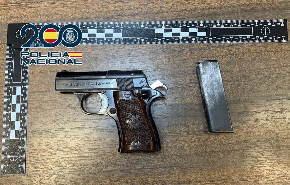 El arma intervenida.