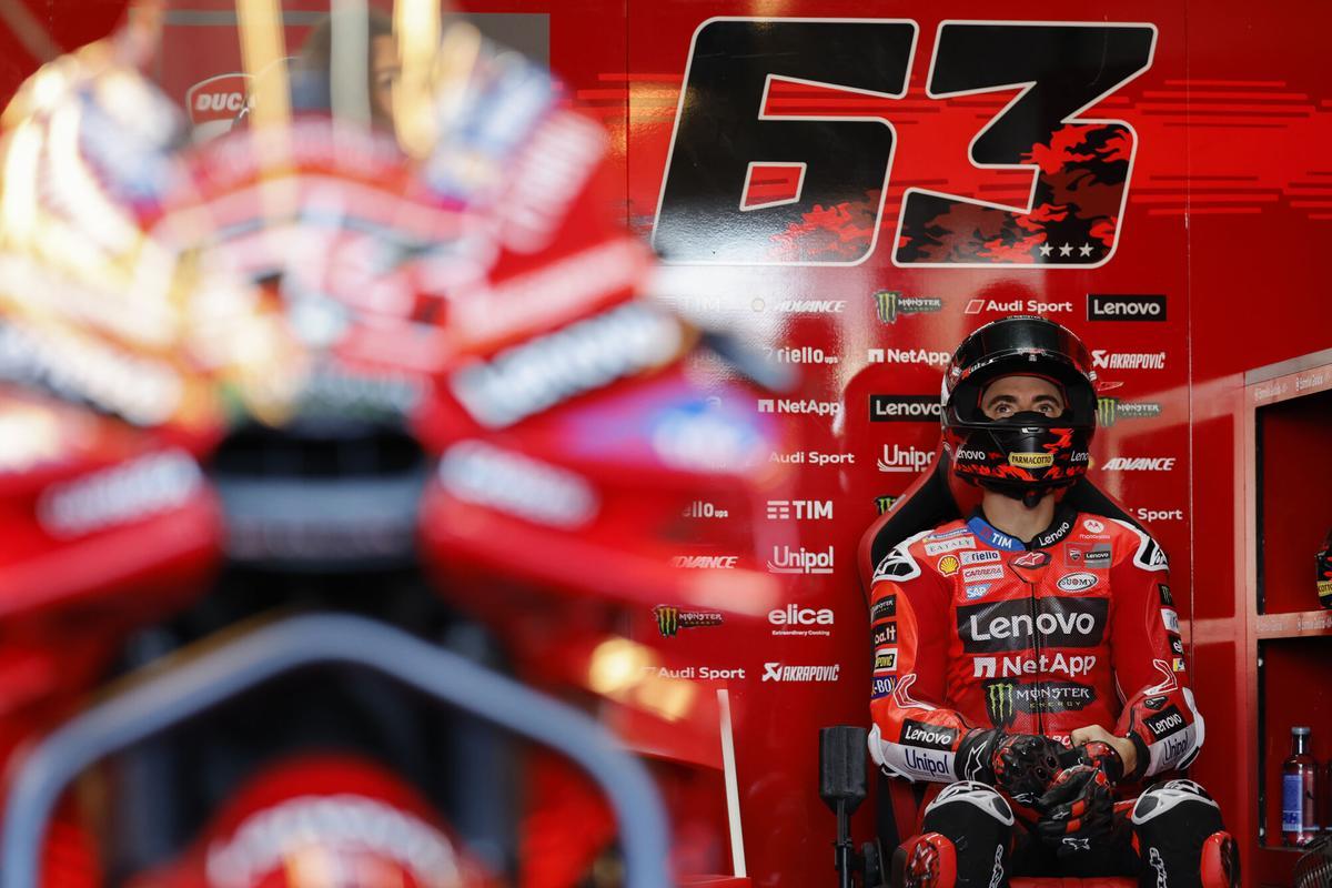 El piloto italiano en la categoría de Moto GP, Francesco Bagnaia.