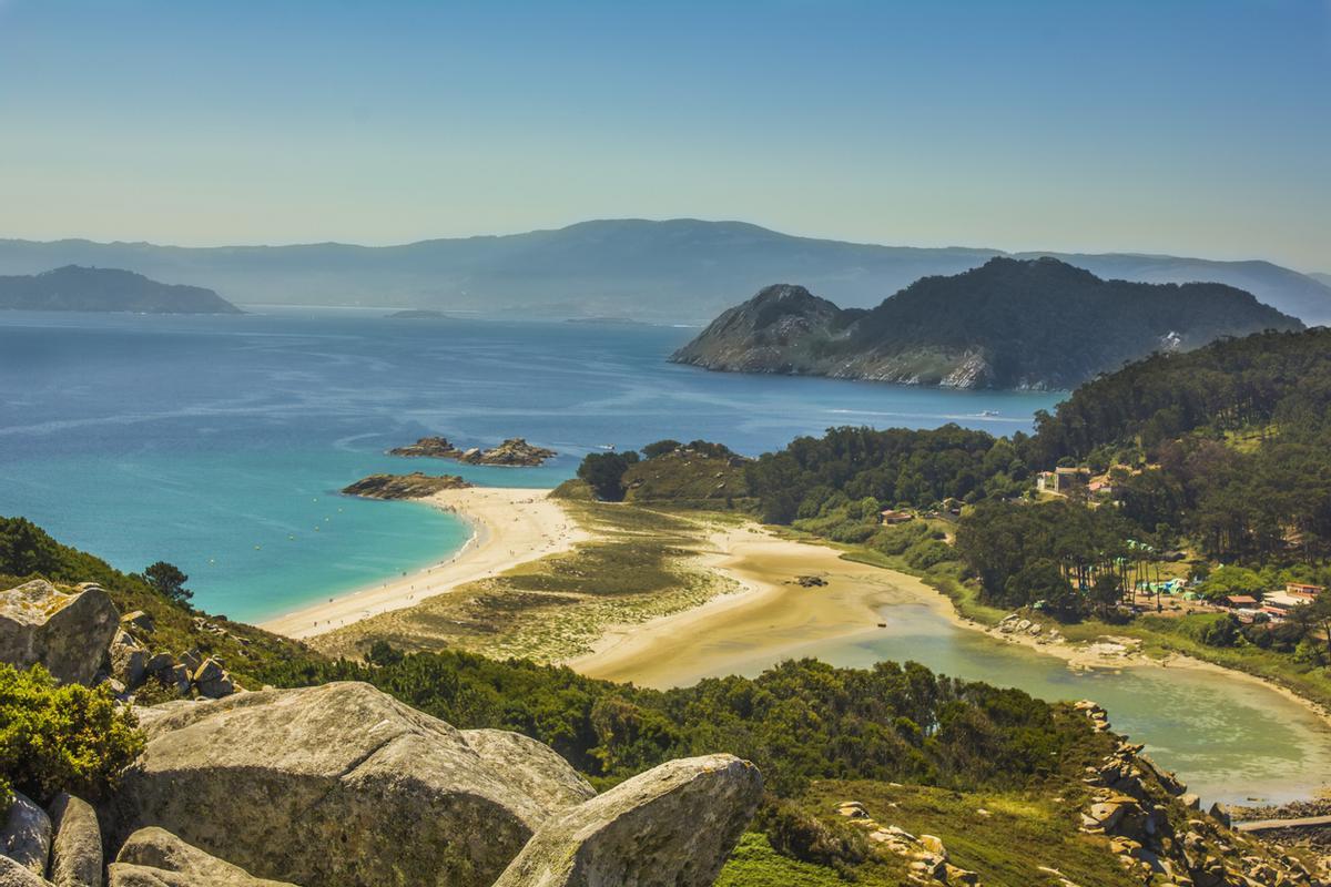 Vista aérea de las Islas Cíes