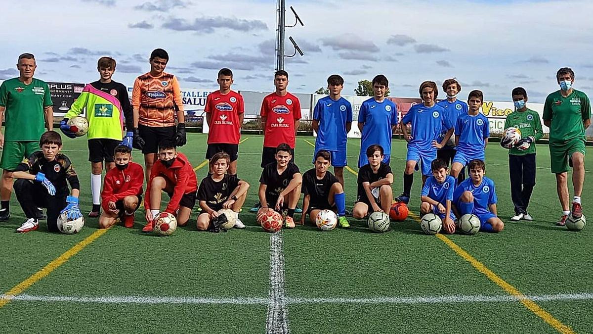 Participantes en la segunda jornada de tecnificación de la Escuela del Villaralbo. | Cedida