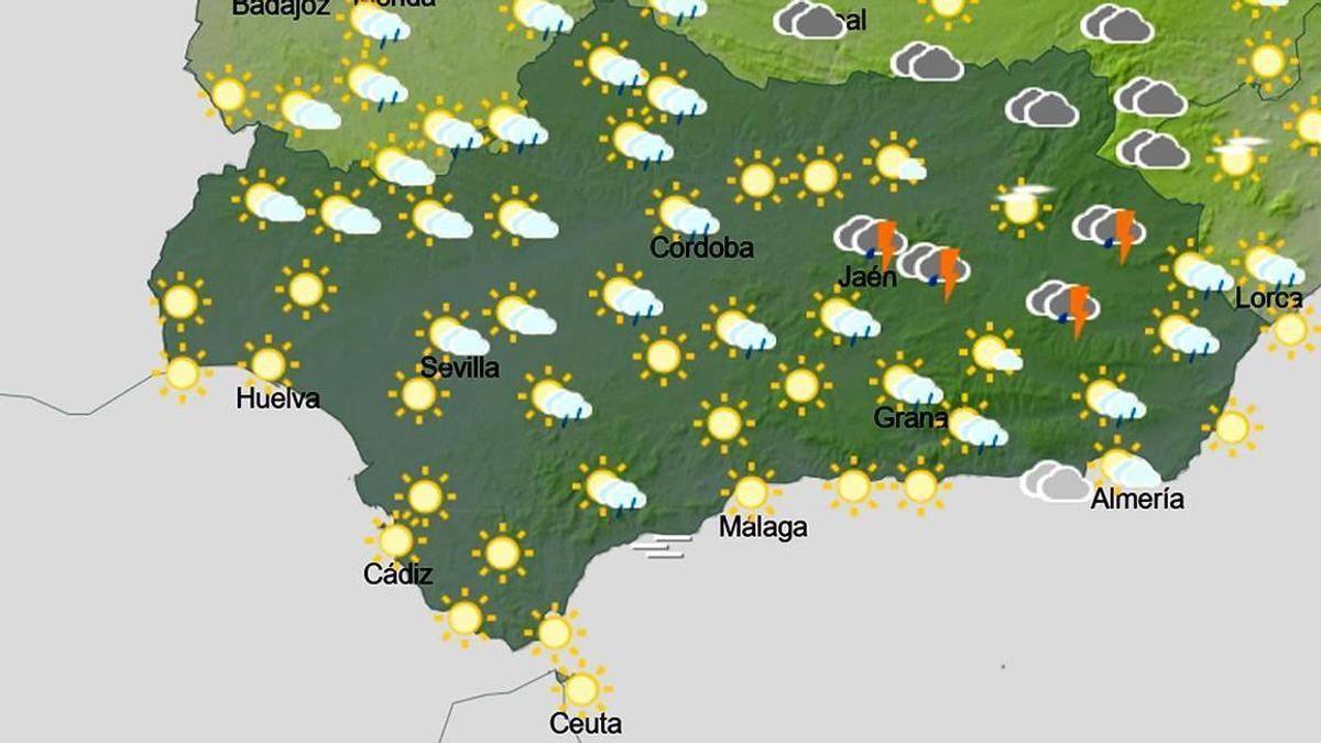Mapa de la Aemet de este sábado 15 de agosto.
