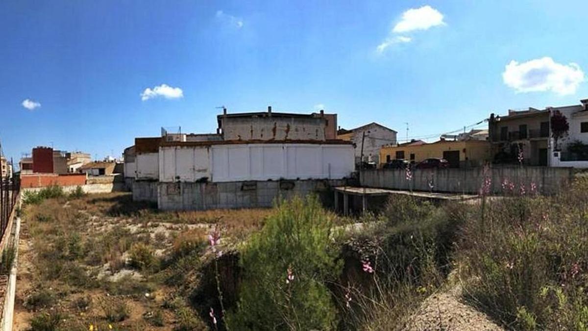 Terrenos sobre los que estaba proyectado construir la residencia de Potries.