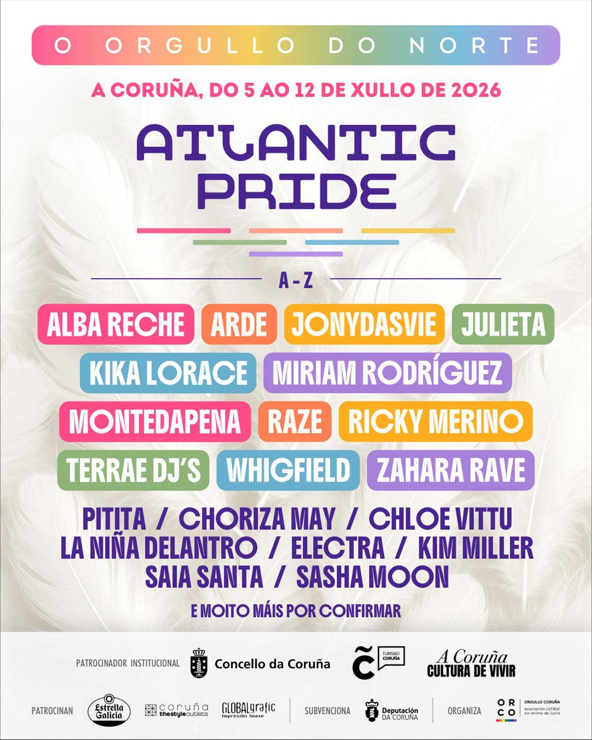 Cartel del Atlantic Pride 2026.