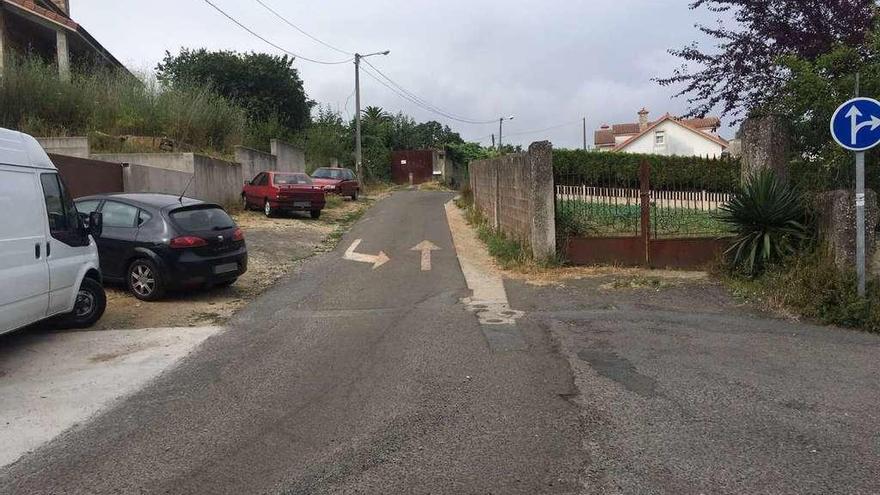 Vista del frente de las viviendas afectadas en la calle Sixto.