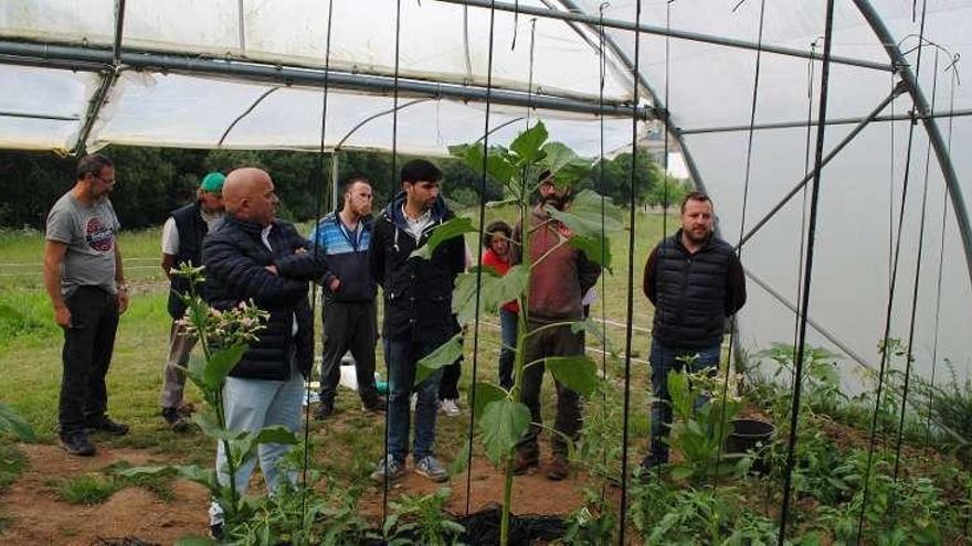 Participantes en un curso de agricultura ecológica en Iñás.