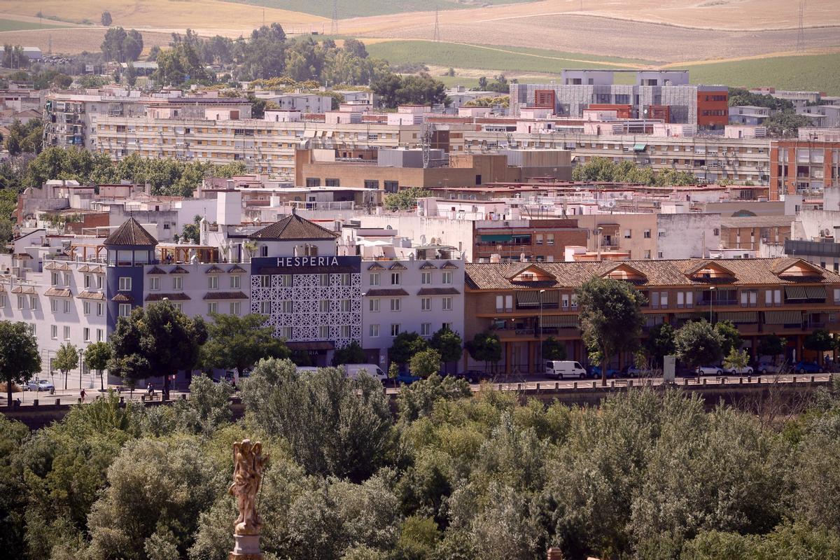 Córdoba. Vista panorámica. Viviendas en el casco histórico