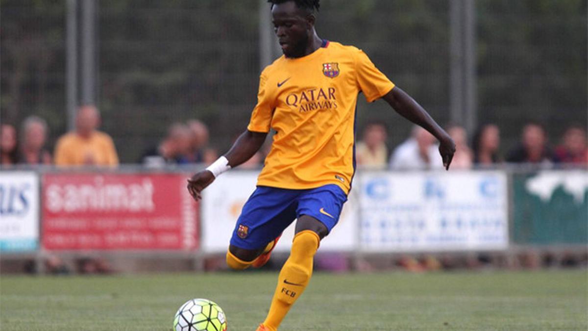 Agostino Ca, en un partido de pretemporada con el Barça B