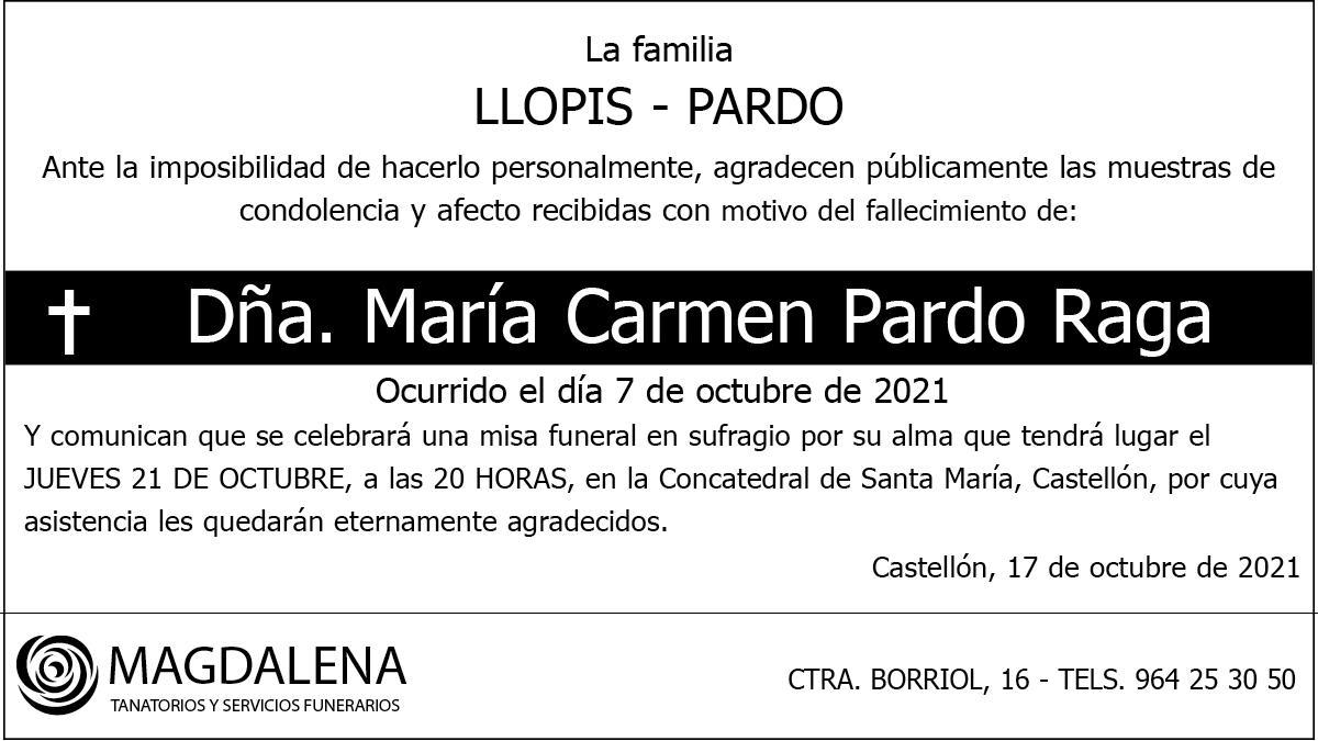 Dña. María Carmen Pardo Raga