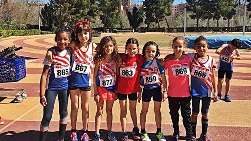 Les atletes del sub-10 femení que van participar en la cursa