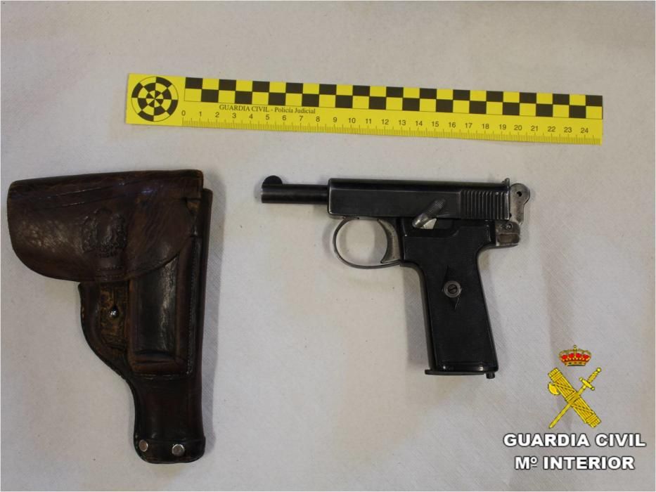 Armas incautadas por la Guardia Civil