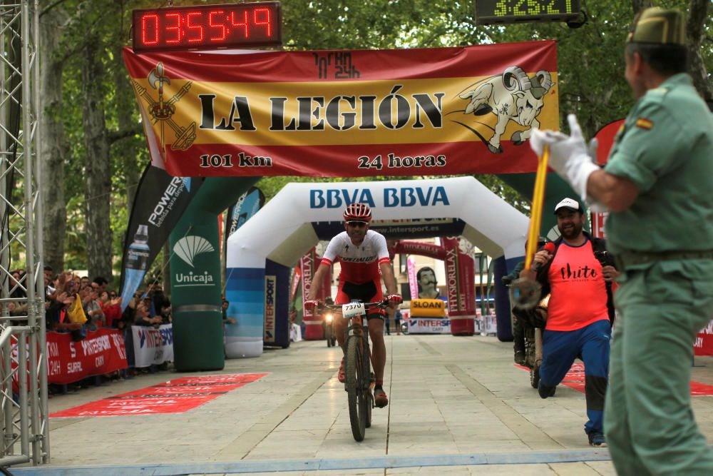 Spanish mountain biker Jose Marquez crosses the ...