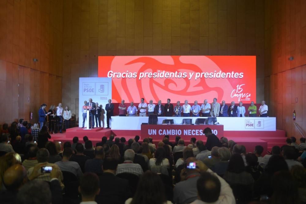 Clausura del congreso del PSRM en Cartagena