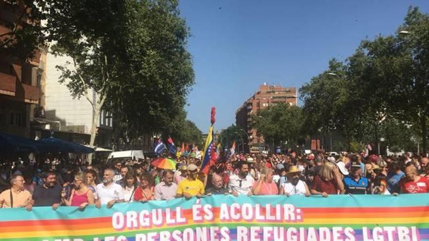 Pancarta de la marxa del Pride Barcelona d&#039;ahir