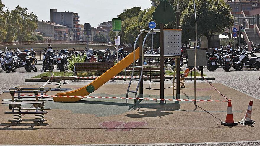 Una de les reparacions s&#039;ha fet al parc infantil de la plaça Catalunya de Girona.