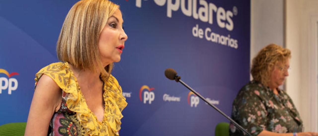 La presidenta del PP de Canarias, Australia Navarro, preside el Comité de Dirección del partido.