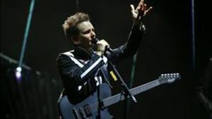 Matthew Bellamy, líder de Muse, la setmana passada en un concert a Alemanya.
