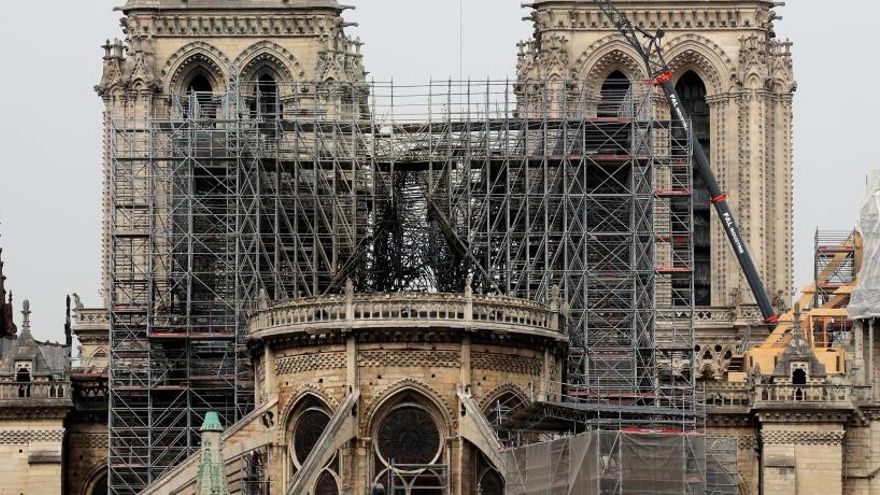 La catedral de Notre Dame tras el incendio