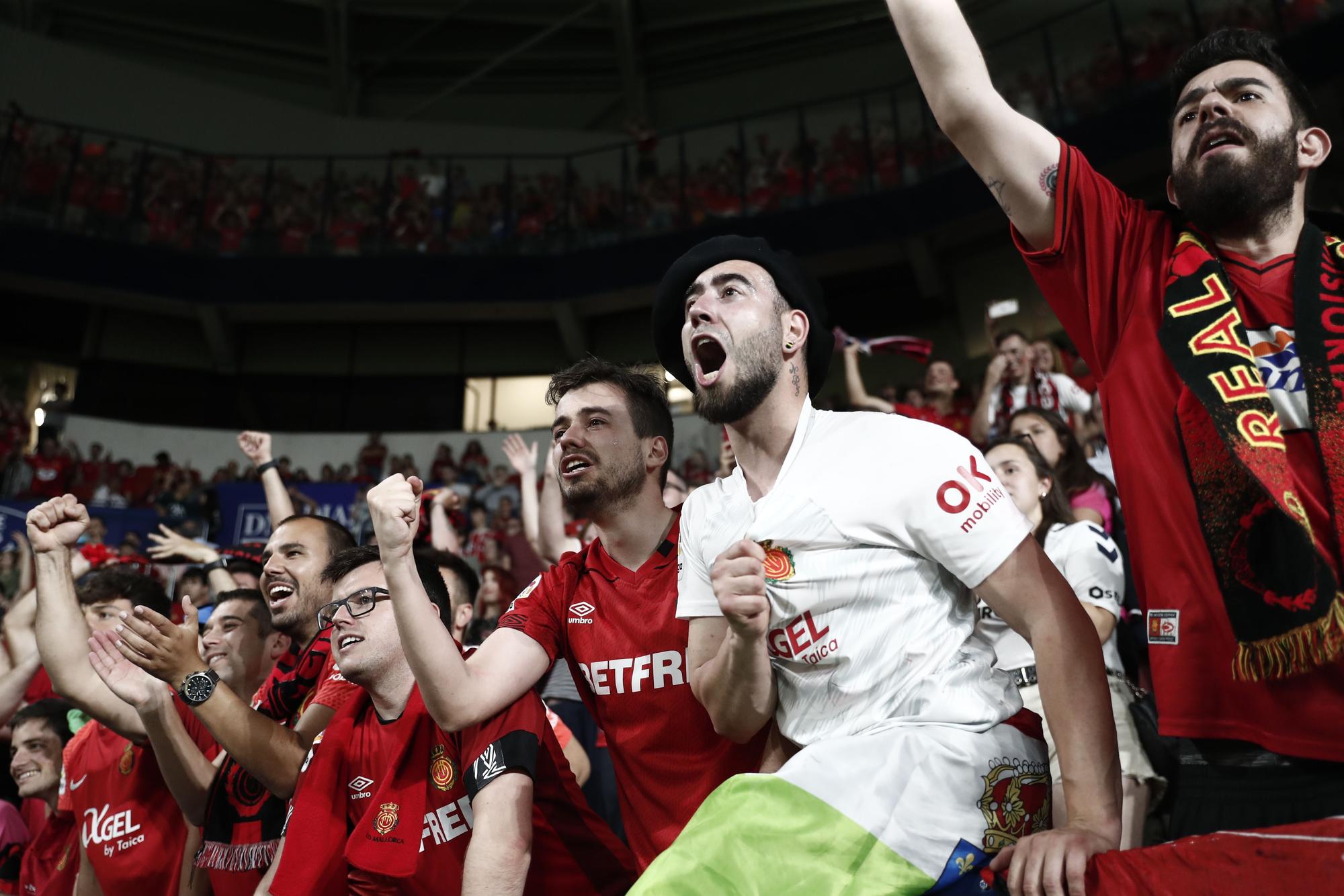 Osasuna-RCD Mallorca: Las fotos de la alegría desatada de los jugadores del Mallorca al conseguir la permanencia