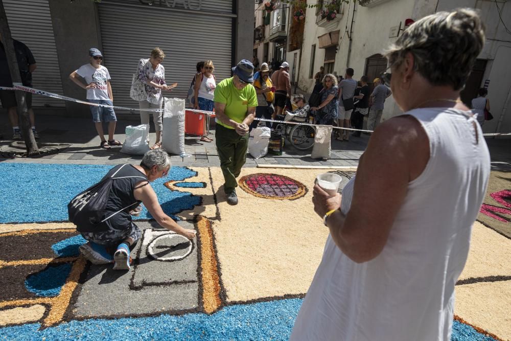 Catifes florals a Blanes.