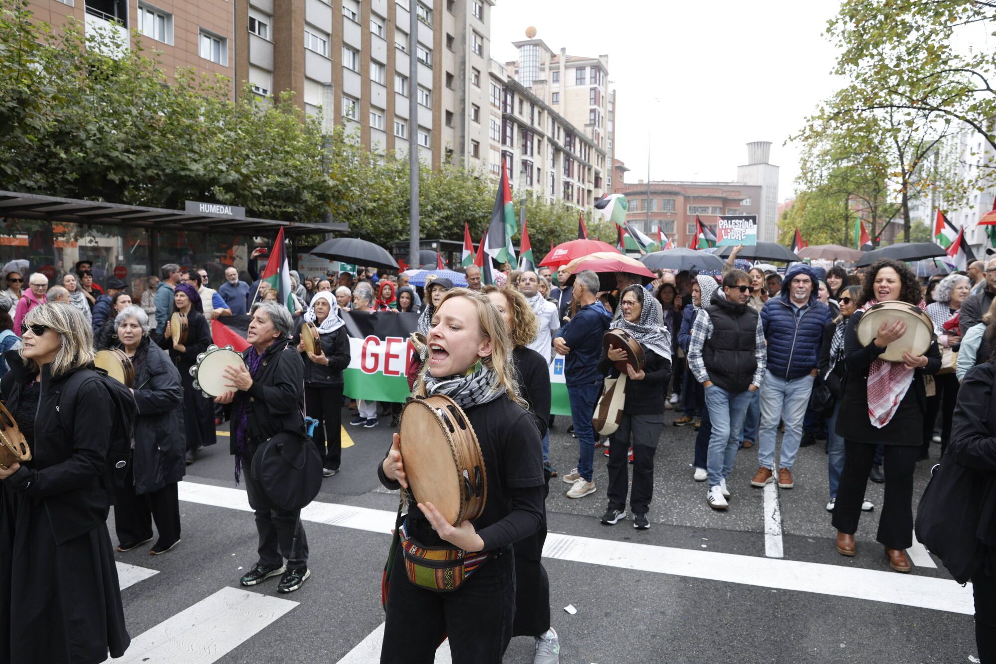Manifestación a favor de Palestina.