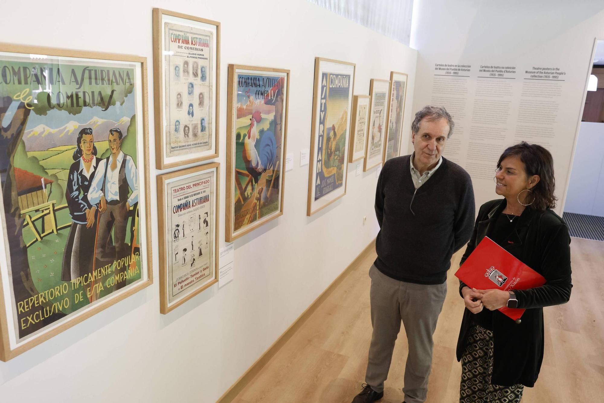 Exposición de carteles de teatro asturiano en el Muséu del Pueblu d&#039;Asturies