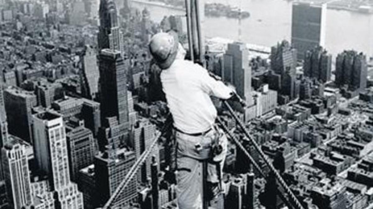 Trabajos de reforma en el Empire State Building en 1950.