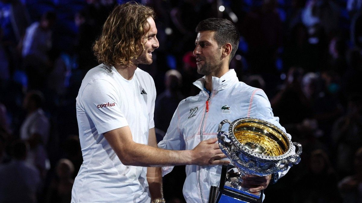 Tsitsipas y Djokovic, tras la final en Australia