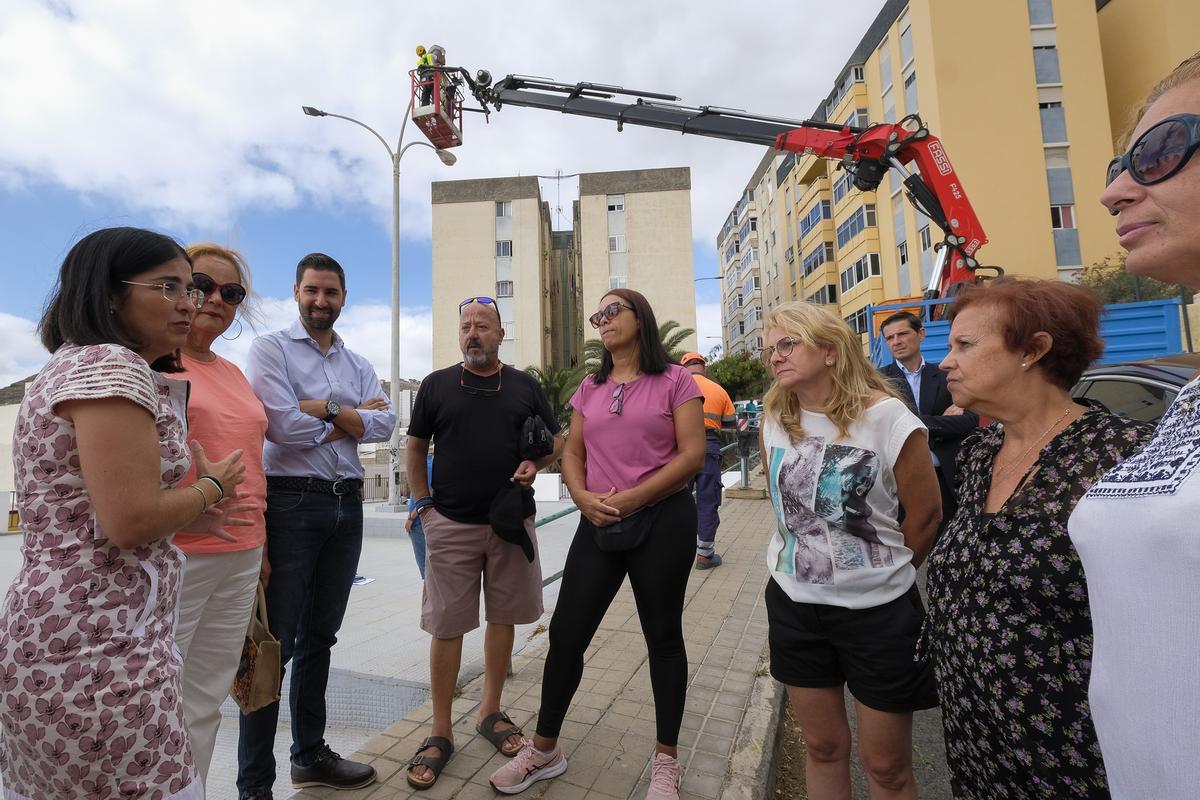 Visita institucional de Carolina Darias para supervisar unas obras
