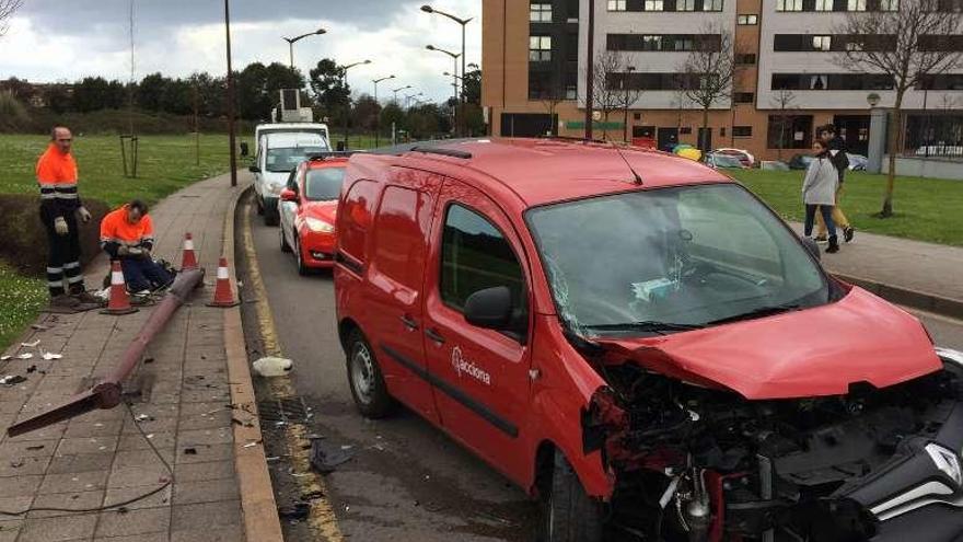 Lugar del accidente en el Lauredal.