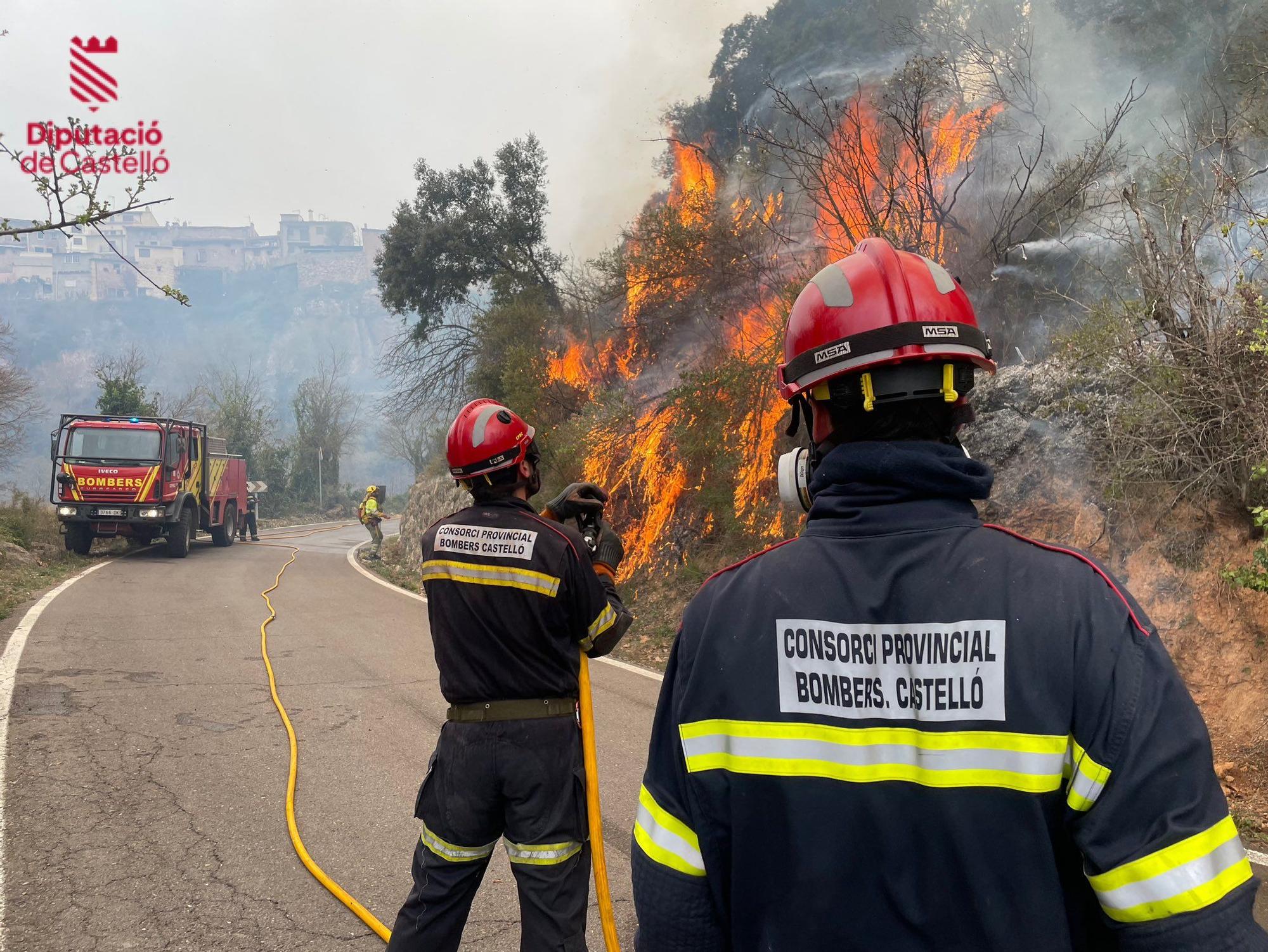 Trabajo de los bomberos de la Diputación