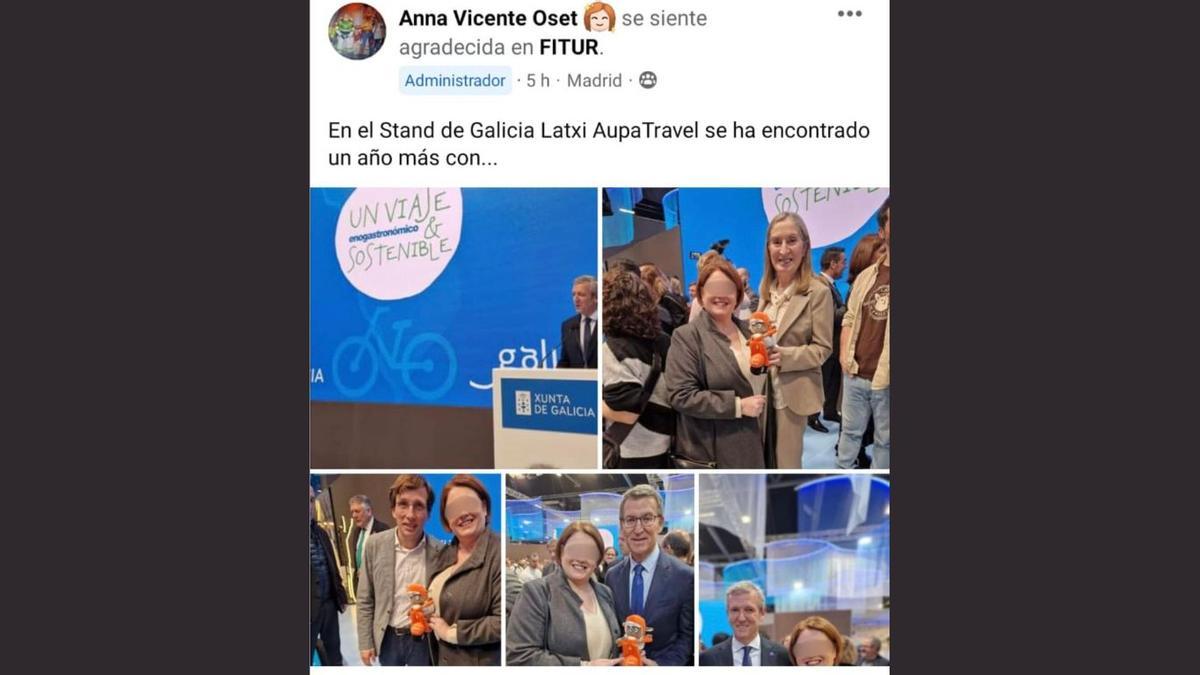 Anna Vicente usaba las fotos que se hizo con varios políticos en la Feria Internacional de Turismo para aparentar solvencia ante sus víctimas, según denuncian los afectados.