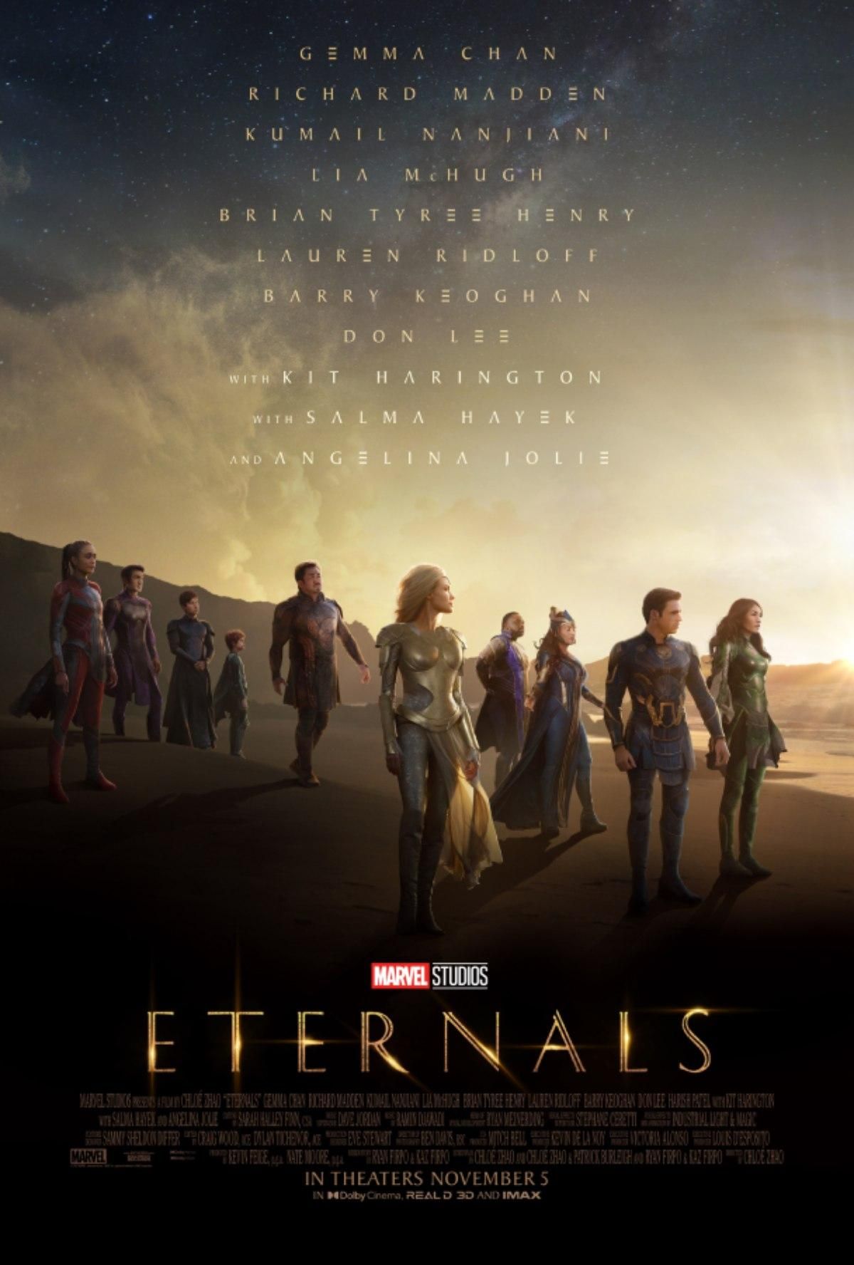 Póster oficial de 'Eternals', la nueva película de Chloé Zhao