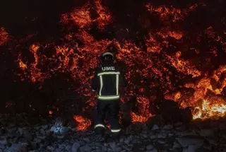 La fajana del volcán de La Palma se une a la creada por la erupción del San Juan en 1949