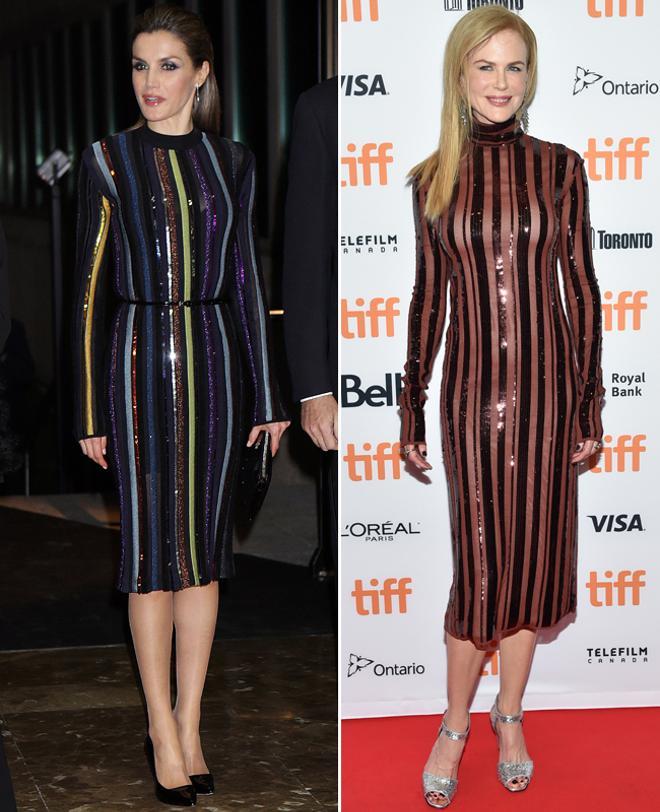 Letizia Ortiz y Nicole Kidman con vestido de Nina Ricci Resort